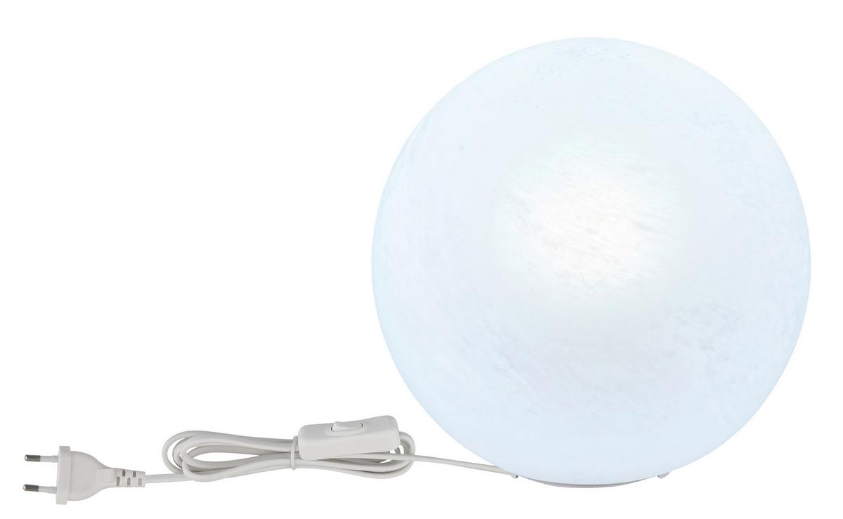 Tischleuchte Exkl. 1xe27, 60w - Weiß, Design, Glas/Metall (25/24,5cm) - Globo