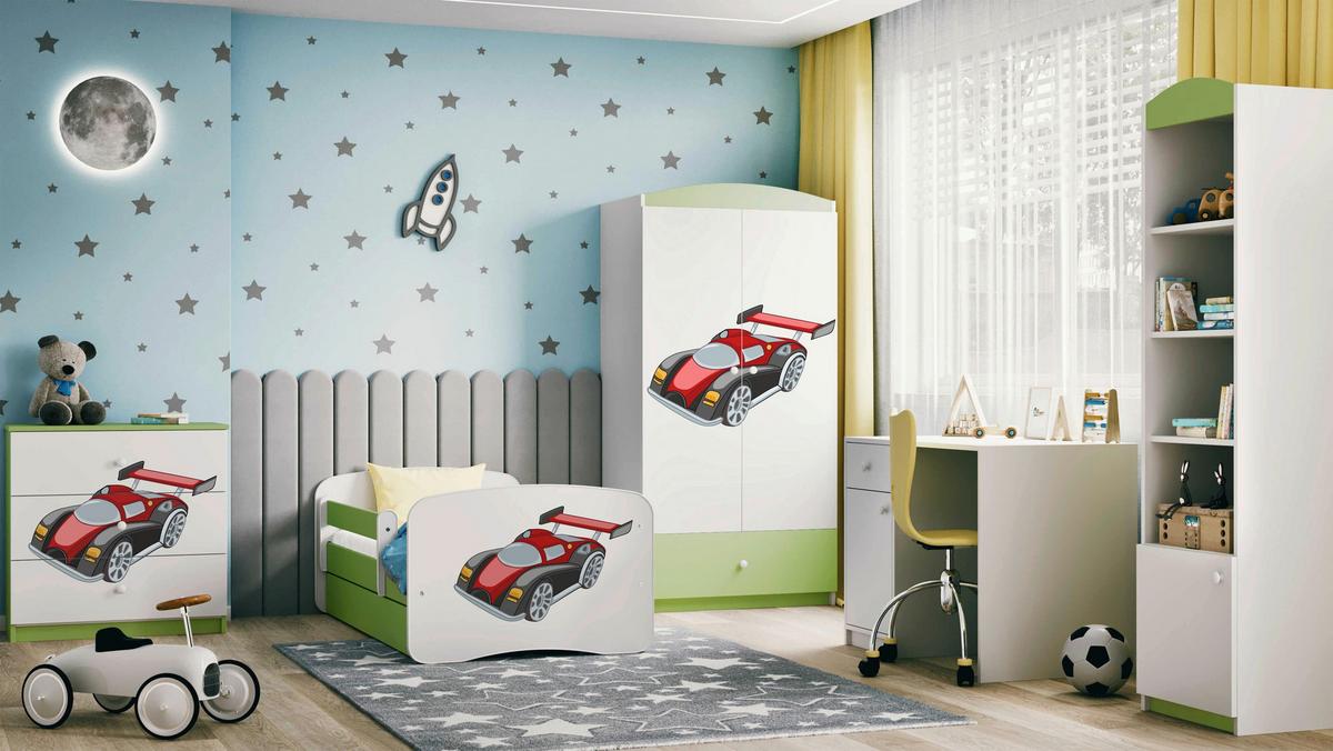 Kinder-/Juniorbett Babydreams inkl. Matratze 80x160 - Birkefarben/Weiß, MODERN, Holz/Holzwerkstoff (80/160cm) - MID.YOU