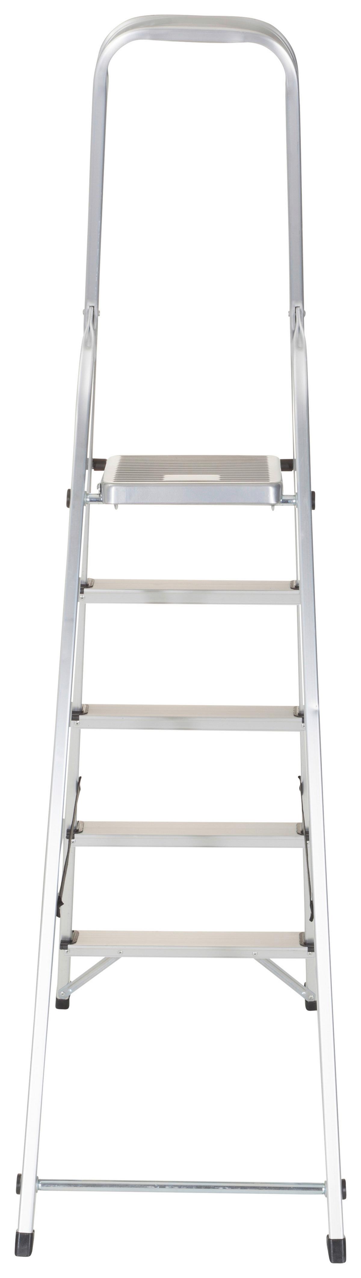 Klapptrittleiter Solid IIi - Alufarben, Basics, Metall (44/170/12cm) - MID.YOU