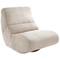 Sessel Lucera Beige 360° Drehbar, B: 74 Cm - Beige/Schwarz, Design, Textil (74/85/105cm) - Livetastic