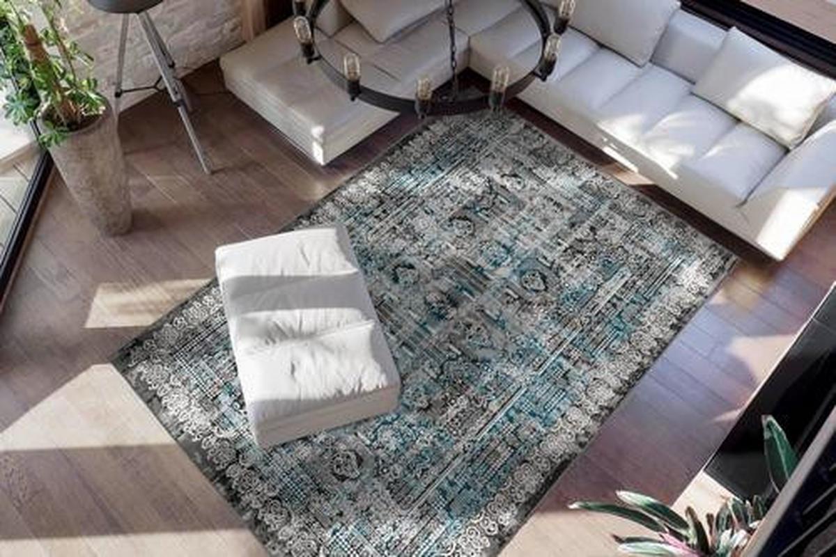 Orientalischer Webteppich Blau Ariya 80x150 cm - Blau, Trend, Textil (80/150cm) - Kayoom