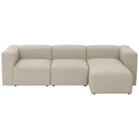 Ecksofa Lena Creme Flachgewebe - Creme, Design, Textil (275/73/160cm) - Max Winzer
