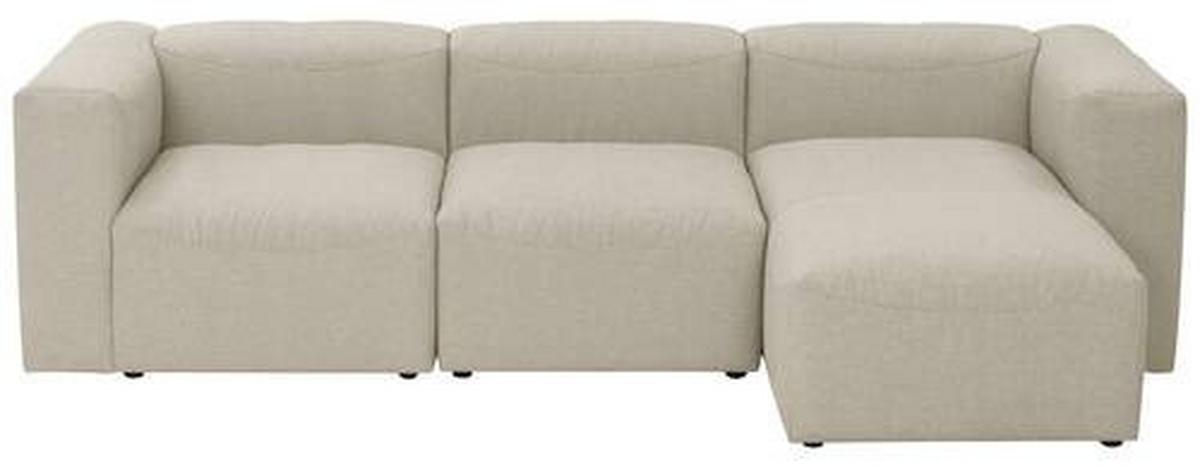Ecksofa Lena Creme Flachgewebe - Creme, Design, Textil (275/73/160cm) - Max Winzer