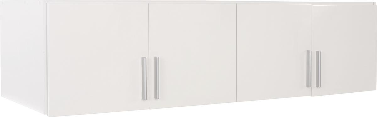 Felsőszekrény Celle - fehér/magasfényű fehér, Modern, fa (181/40/54cm)