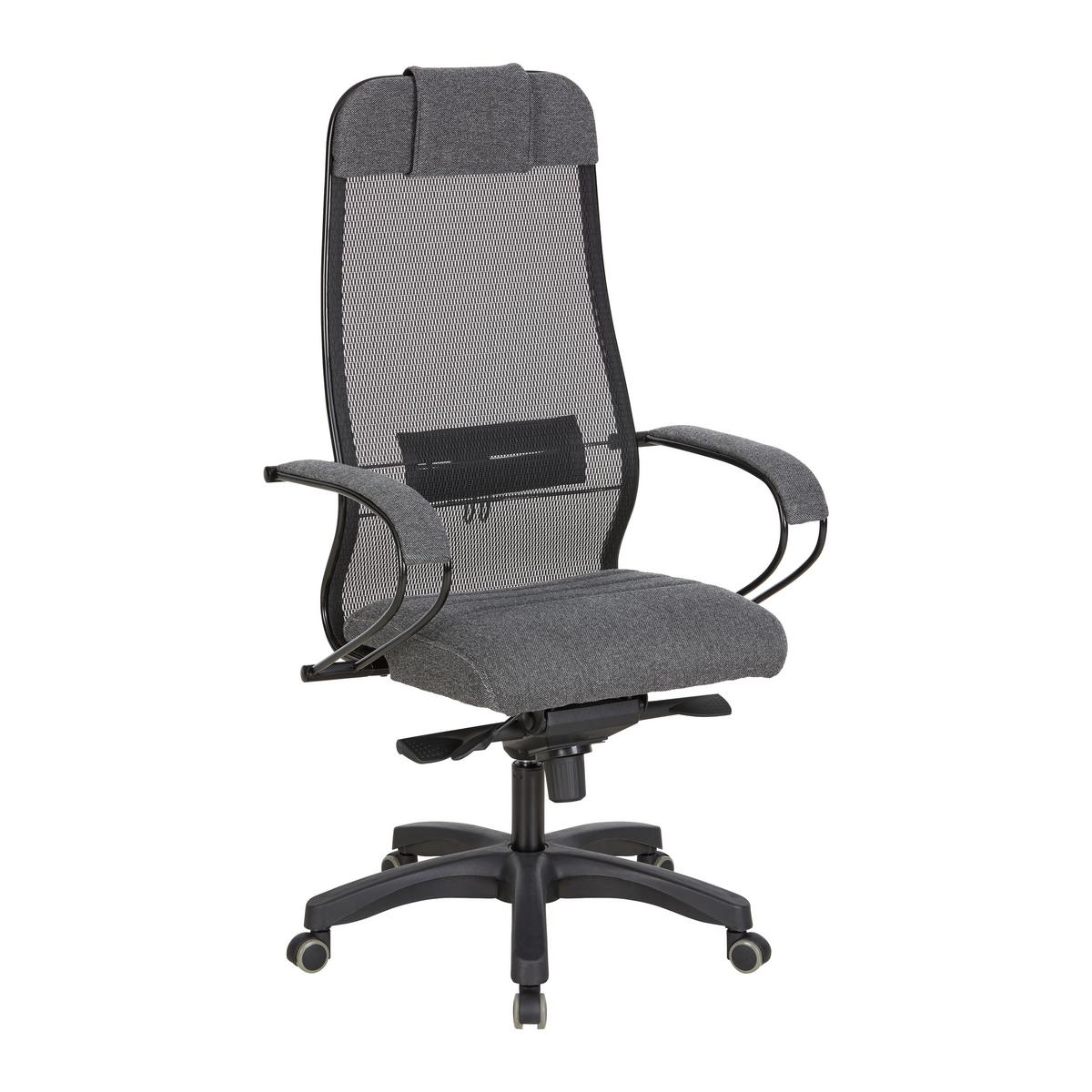 Kancelářské křeslo Samurai Comfort - šedá/černá, Moderní, kov/textil (68/124-134/71cm) - Premium Living