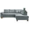 Ecksofa Brizzini Hellblau S: 274x206 Cm - Naturfarben/Hellblau, MODERN, Textil (274/206cm) - Livetastic