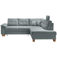 Ecksofa Brizzini Hellblau S: 274x206 Cm - Naturfarben/Hellblau, MODERN, Textil (274/206cm) - Livetastic