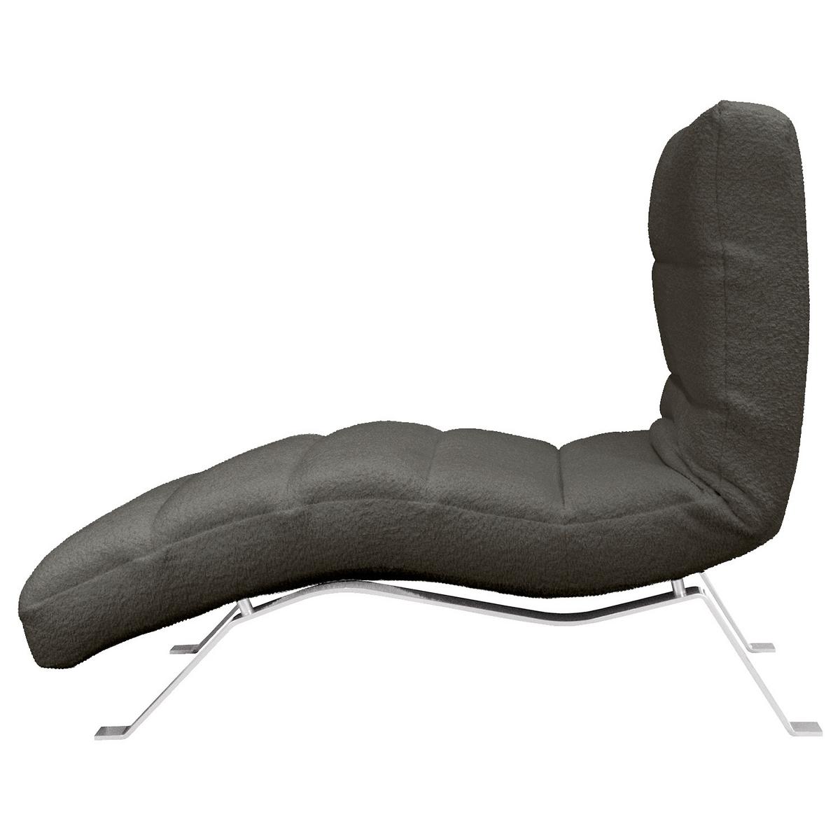 Relaxliege Swing Silver Anthrazit B: 65 cm - Anthrazit/Silberfarben, Design, Textil (65/65-95/171cm) - Livetastic