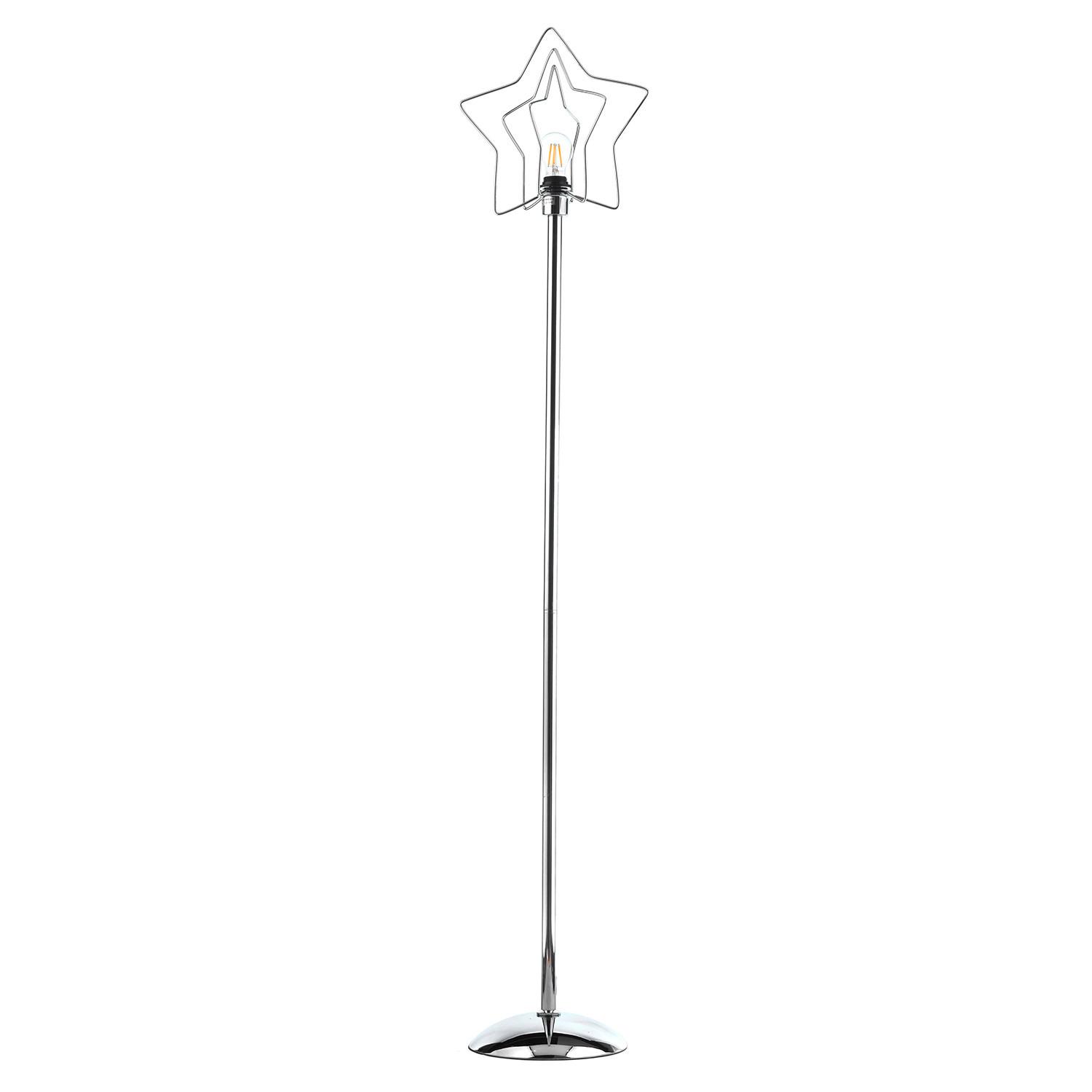 Stehleuchte 4983/Pt - Chromfarben, Design, Metall (35/170cm)