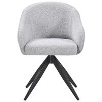 Armlehnstuhl Royal Beige/Grau B: 59 cm - Schwarz/Grau, MODERN, Textil/Metall (59/82/62cm) - Livetastic