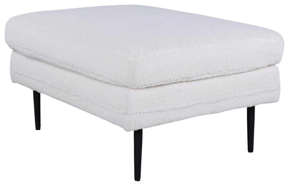 Hocker Boom - Schwarz/Weiß, Design, Textil/Metall (90/49/70cm) - Livetastic