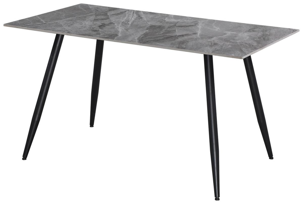 Tischgruppe Anton Giga S 5-teilig, Grau, B: 120cm - Hellgrau, MODERN, Keramik/Textil (120/75/80cm)