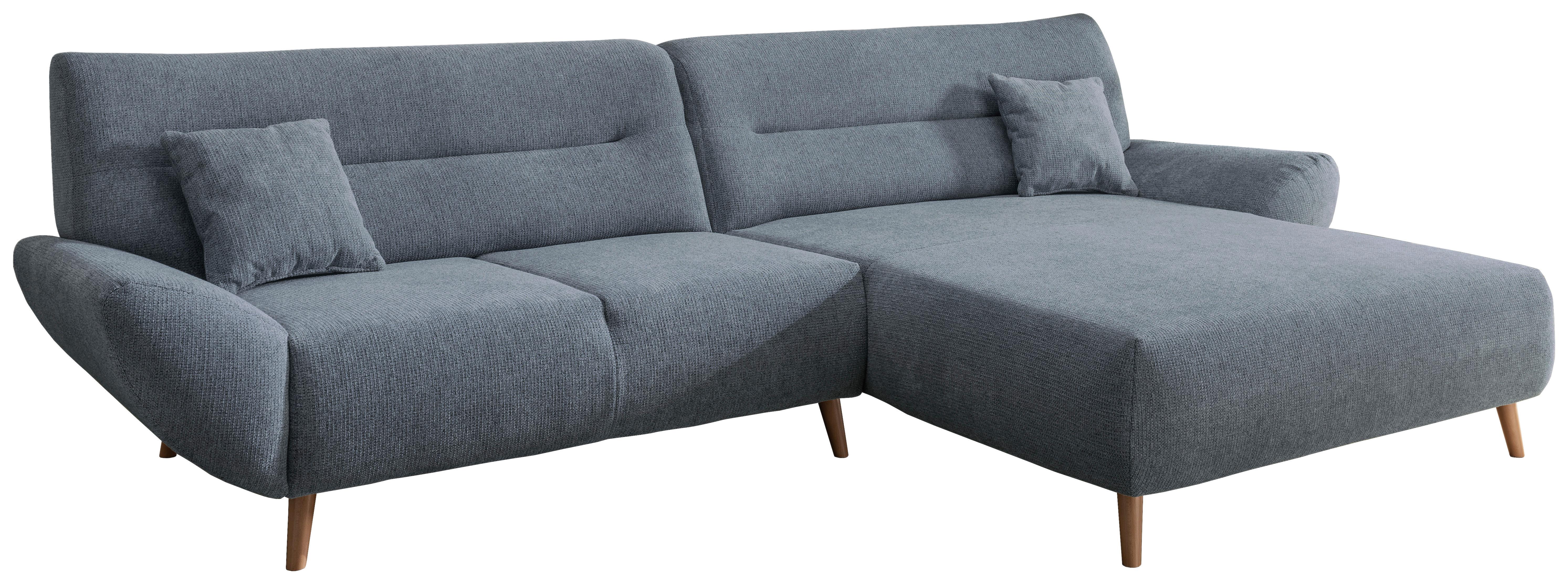 Ecksofa Drago Hellblau S: 290/166 cm - Wildeiche/Hellblau, MODERN, Holz/Textil (290/166cm) - MID.YOU