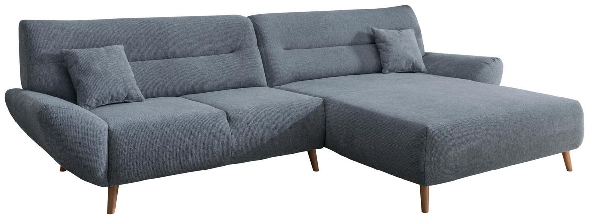 Ecksofa Drago Hellblau S: 290/166 Cm - Wildeiche/Hellblau, MODERN, Holz/Textil (290/166cm) - MID.YOU