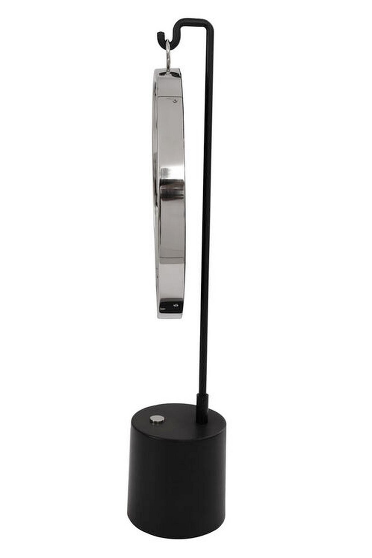 Tischspiegel Eleganca 65 Cm Metall Schwarz/silberfarben - Silberfarben/Schwarz, MODERN, Glas/Metall (30/65/13cm) - Kayoom
