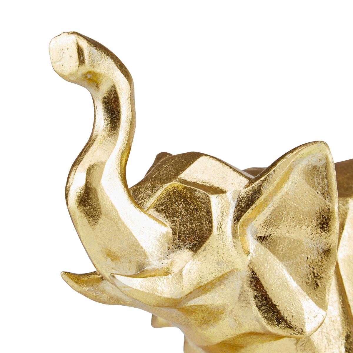 Dekoelefant Silvana - Goldfarben, MODERN, Kunststoff (24/10,5/23cm) - Luca Bessoni