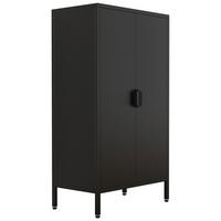 Highboard Flokas Schwarz B: 60 cm - Schwarz, Design, Metall (60/110/35cm) - MID.YOU