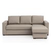 Ecksofa mit Schlaffunktion + Bettkasten Cristiano Lederlook - Sandfarben, Basics, Textil (220/150cm) - MID.YOU