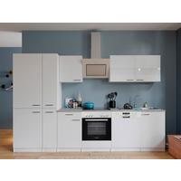 Küchenblock Malia Küchenblock 310 cm - Graphitfarben/Weiß, Basics, Holzwerkstoff (310cm) - Respekta