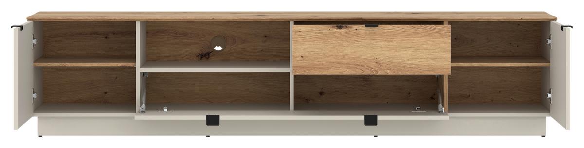 TV-Element Viona Kaschmir/Eiche B: 215cm - Kaschmir/Eiche Artisan, Basics, Holzwerkstoff (215/49/40cm)