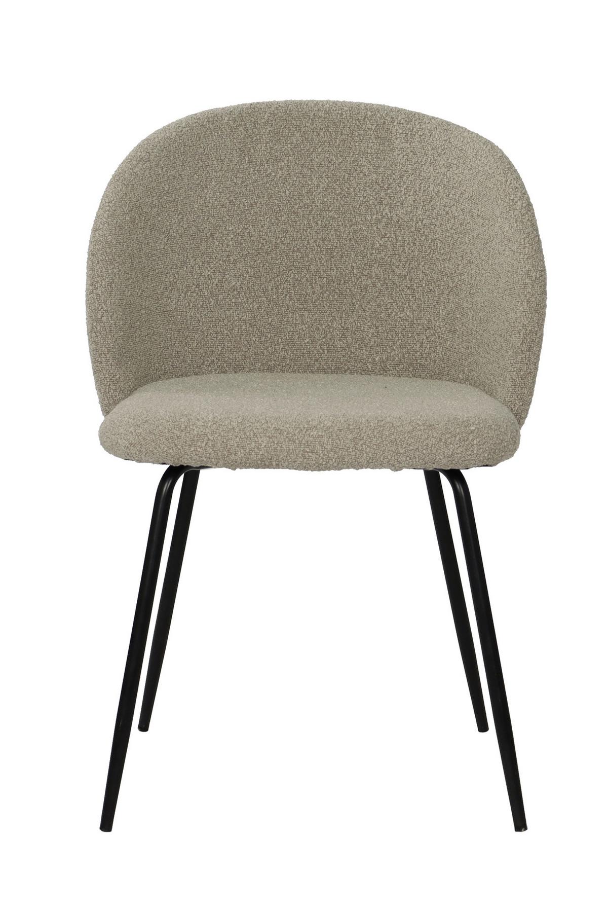 STUHL-SET Schwarz/Taupe 2-teilig - Taupe/Schwarz, MODERN, Textil/Metall (60/78/48cm) - MID.YOU
