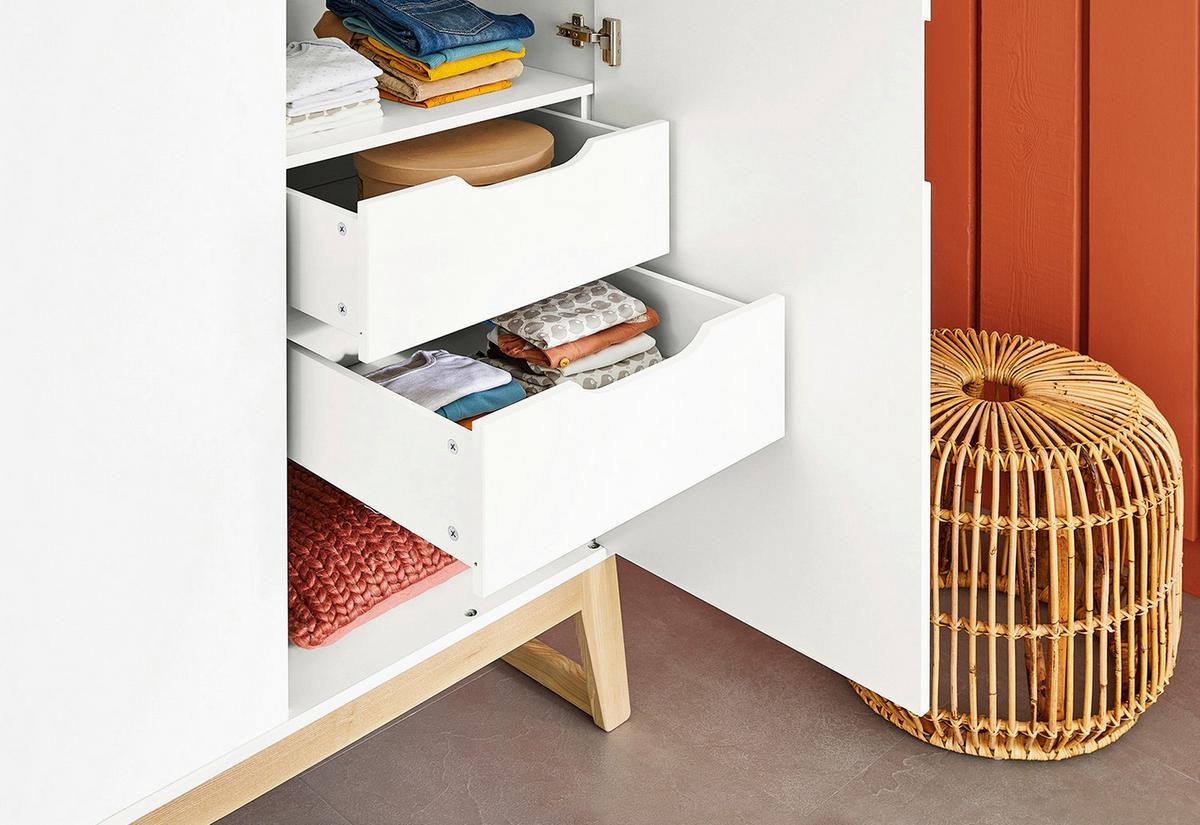 Babyzimmer 103466x Bridge - Eschefarben/Weiß, Design, Holz/Holzwerkstoff (151/76/94cm) - Pinolino