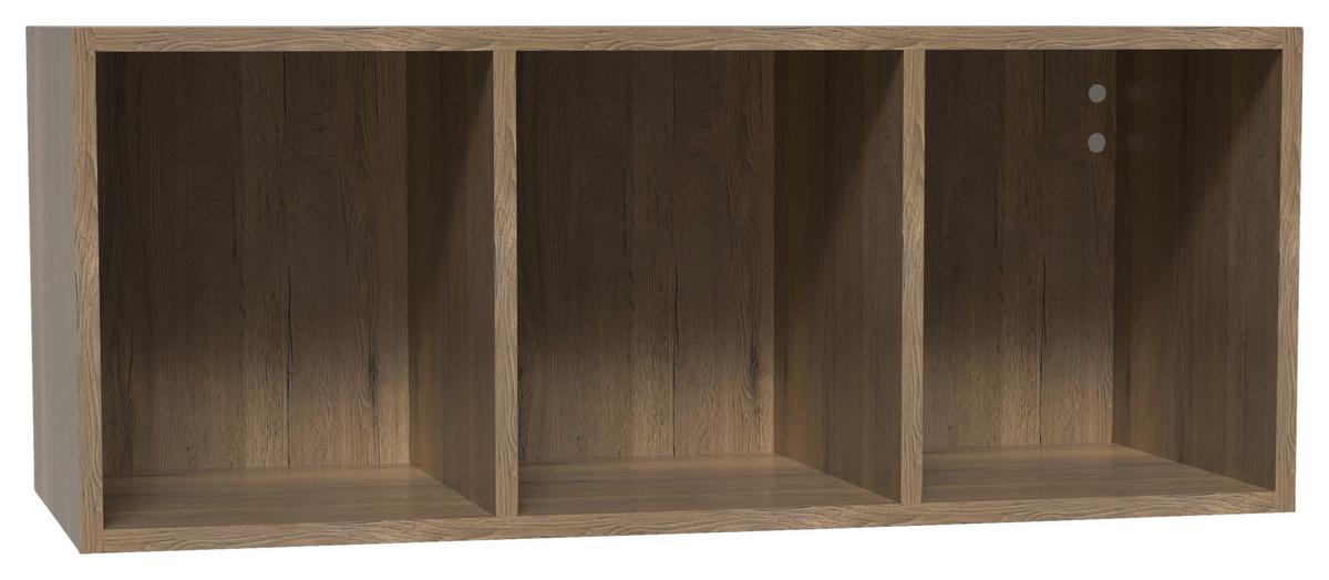 Wandregal Las Vegas Eiche Dunkel Dekor B: 90 Cm - Eiche dunkel, MODERN, Holzwerkstoff (90/36/37cm) - Vertico