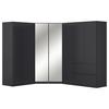 Eckkleiderschrank Costa Grau B: 208 cm - Grau, MODERN, Holzwerkstoff (208/197/253cm) - Rauch Möbel