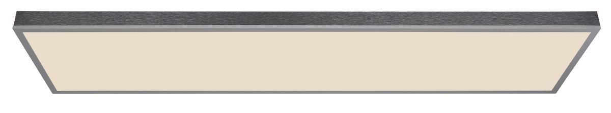 LED-Deckenleuchte Doro L:120cm Silberfarben Weiß Dunkelgrau - Dunkelgrau/Silberfarben, Basics, Kunststoff/Metall (120/30/7,5cm) - Globo