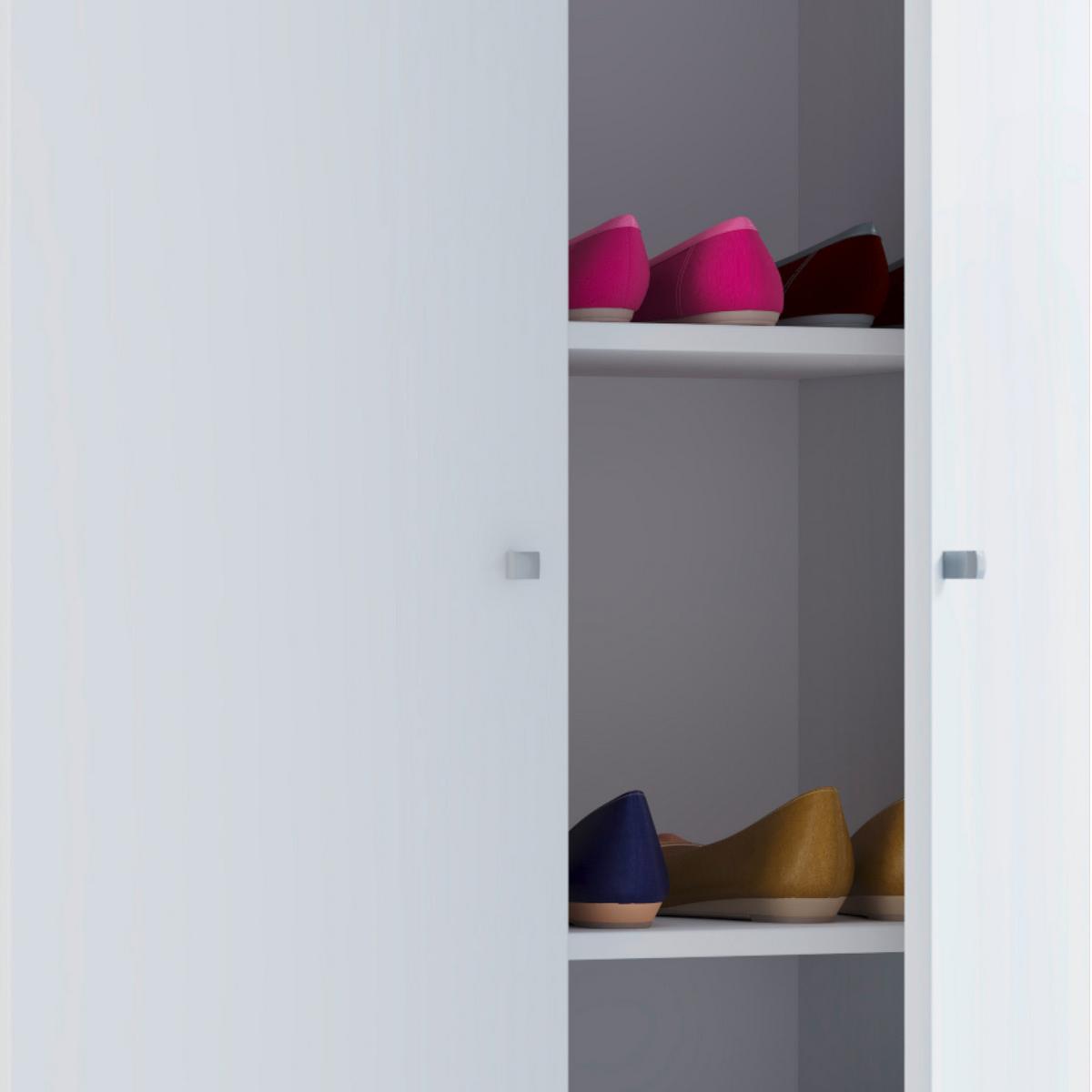 Mehrzweckschrank Vandol Weiß B: 70 cm - Schwarz/Weiß, Basics, Holzwerkstoff (70/178/40cm) - MID.YOU