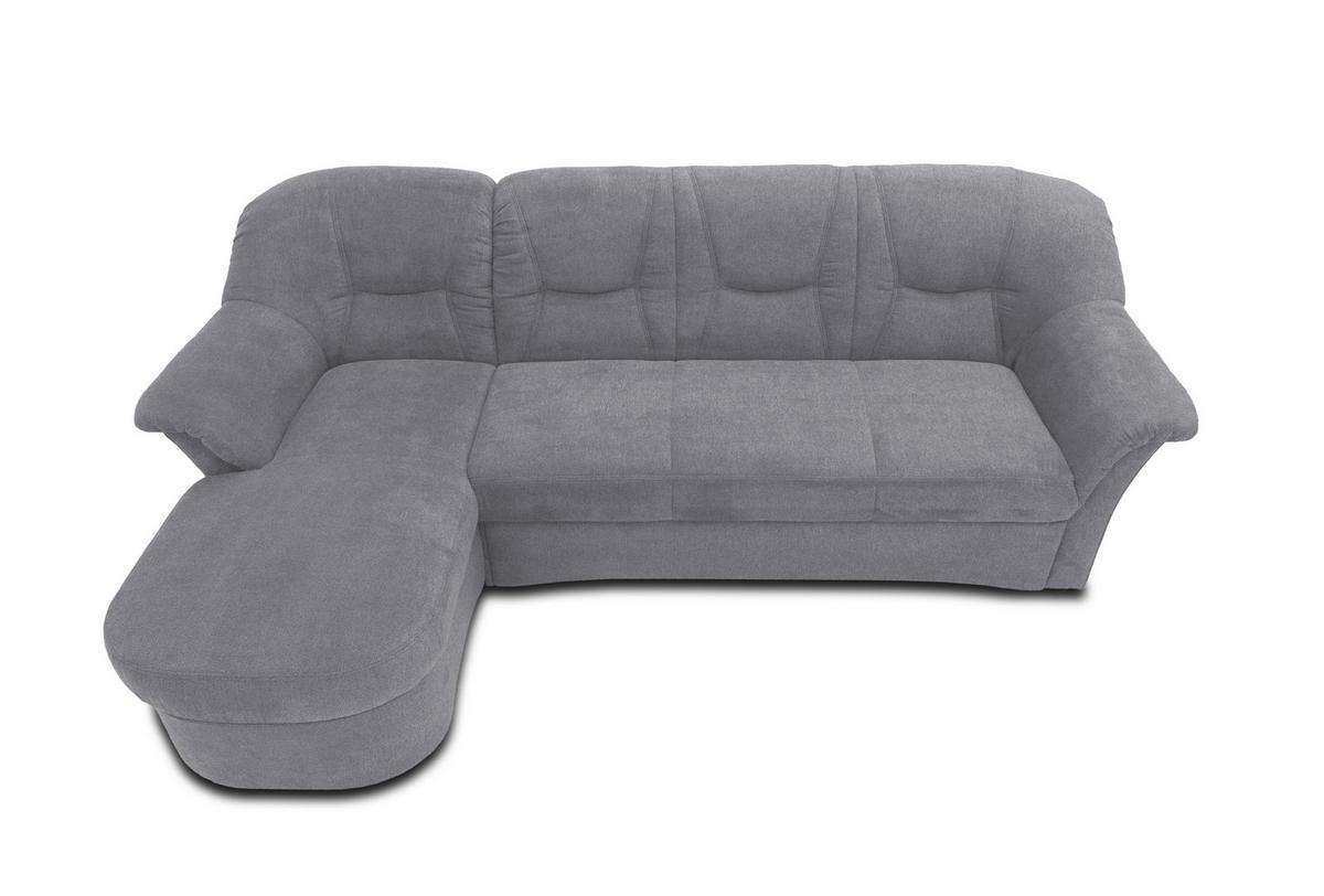 Ecksofa Sarafina - Dunkelgrau/Schwarz, KONVENTIONELL, Textil (146/232cm) - MID.YOU