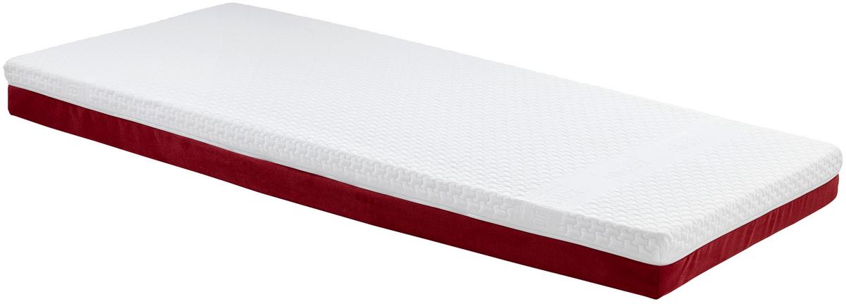 Taschenfederkernmatratze Enjoy Mia 90x200 H2 H: 17,5 cm - Rot/Weiß, Textil (90/200cm) - Primatex
