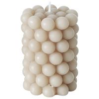 VALCOVÁ SVIEČKA PEARLS II - sivá, Modern, parafín/prírodné materiály (7/10cm) - Modern Living