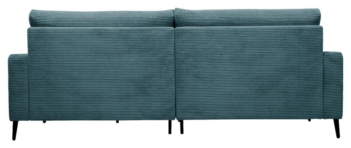 Univerzálna sedačka CORA, tyrkysový menčester - čierna/tyrkysová, Modern, kov/drevo (223/86/161cm) - Mömax