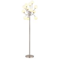 Led-stehleuchte Calvin - Opal/Nickelfarben, Basics, Glas/Metall (62/200cm)