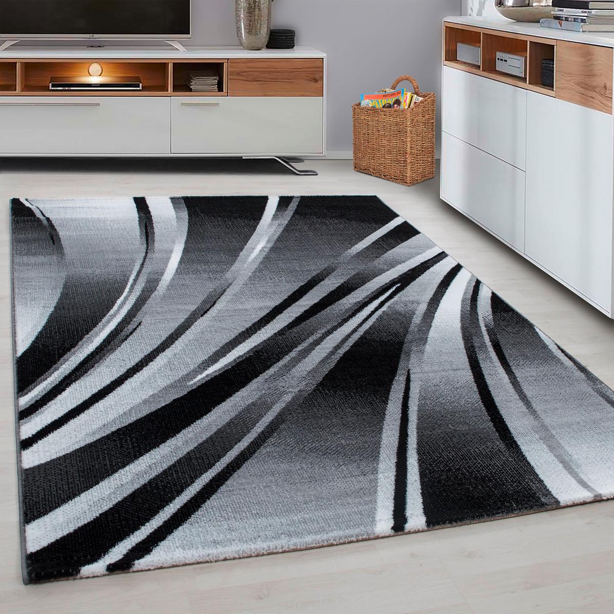 Webteppich Schwarz Naturfaser Parma 200x290 cm - Schwarz, KONVENTIONELL, Textil (200/290cm)