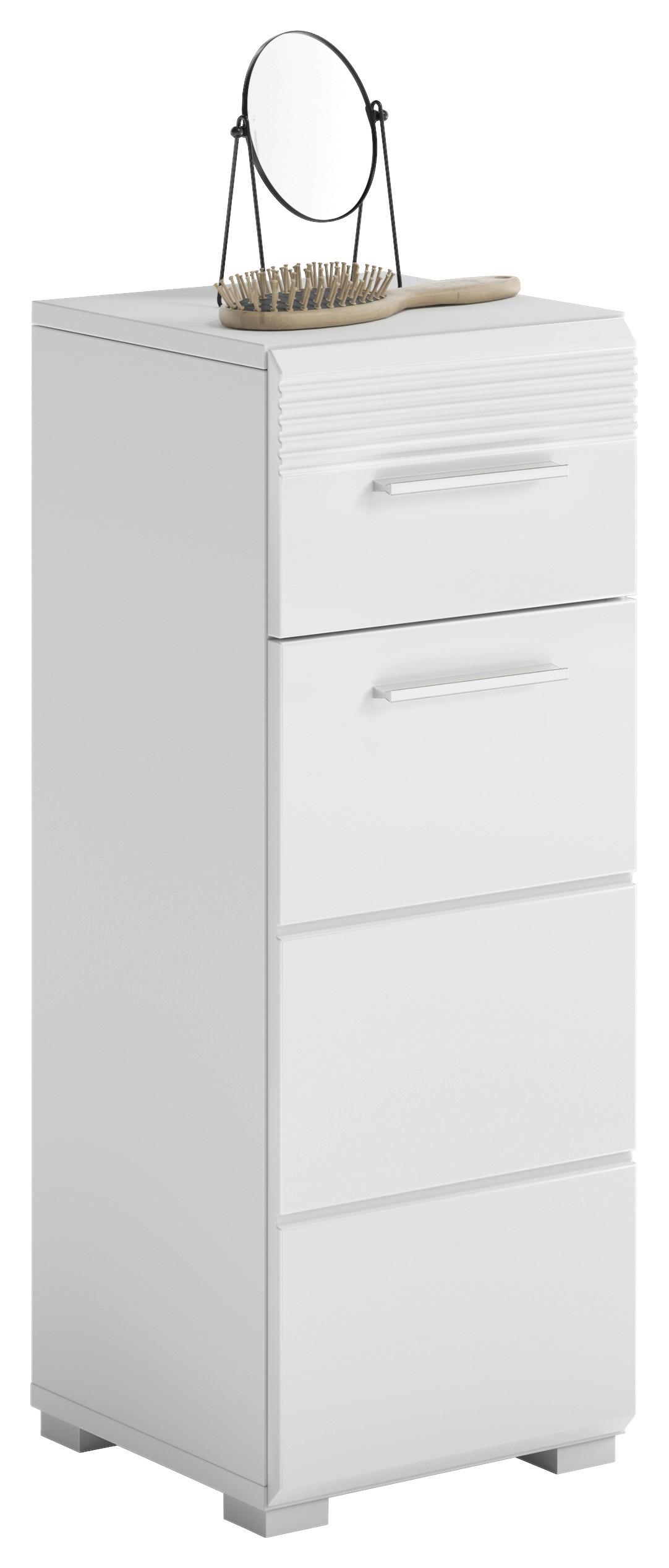 Unterschrank Linus Weiß B: 60 cm - Weiß Hochglanz/Weiß, MODERN, Holzwerkstoff (60/70/30cm) - MID.YOU