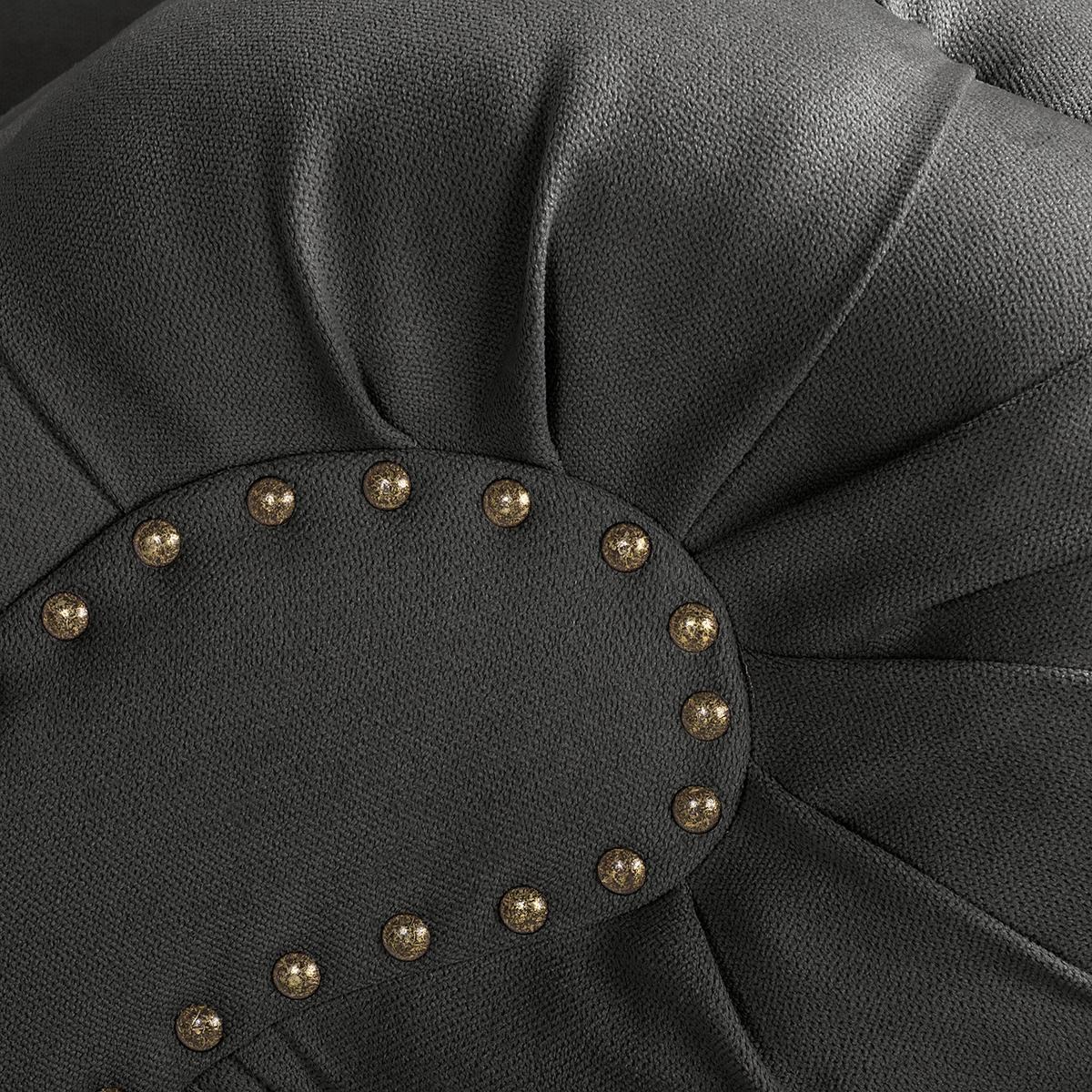 Récamiere Pako Dunkelgrau B: 185cm - Dunkelgrau/Braun, Design, Textil (185/93/75cm) - Livetastic