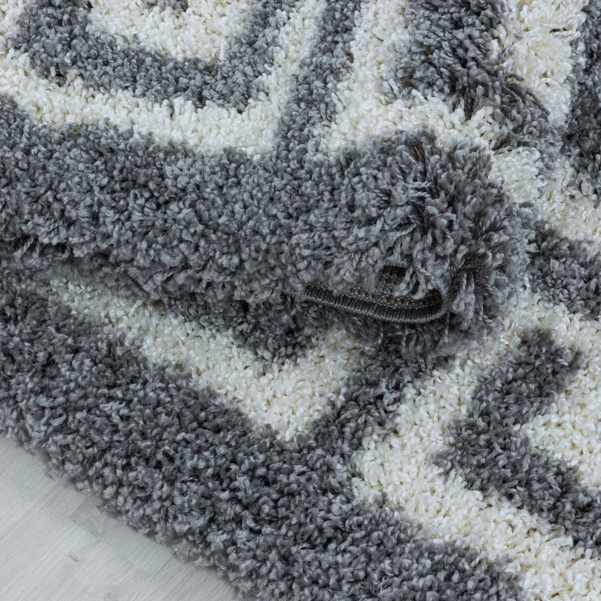 Hochflor Teppich Grau Naturfaser Hera 240x340 cm - Grau, Design, Textil (240/340cm)