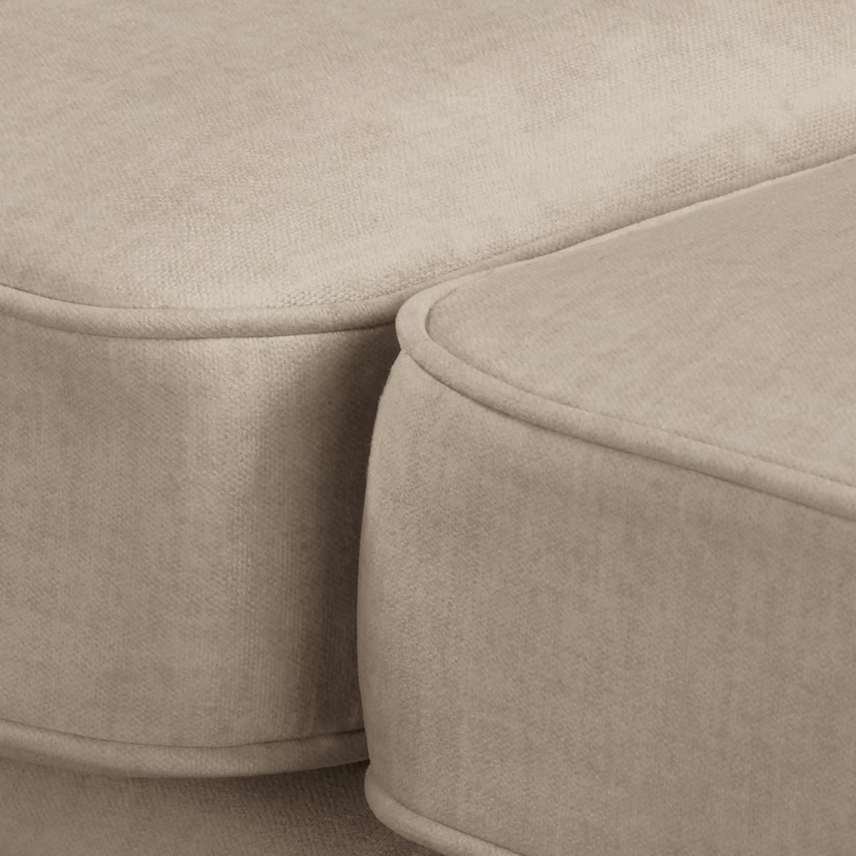 Schlafsofa Laura Taupe, B: 218cm - Taupe/Braun, Design, Textil (218/74/91cm) - P & B
