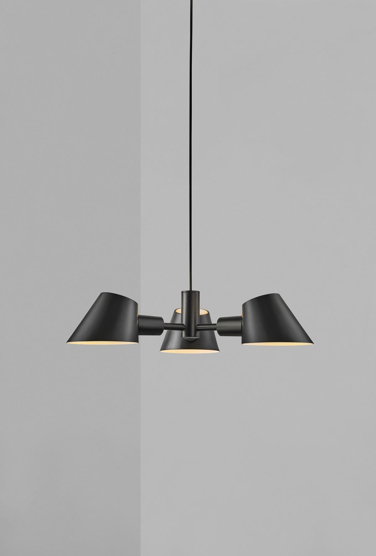 Hängeleuchte Stay Schwarz L: 60 cm - Schwarz, Design, Metall (60/12/100cm) - Nordlux