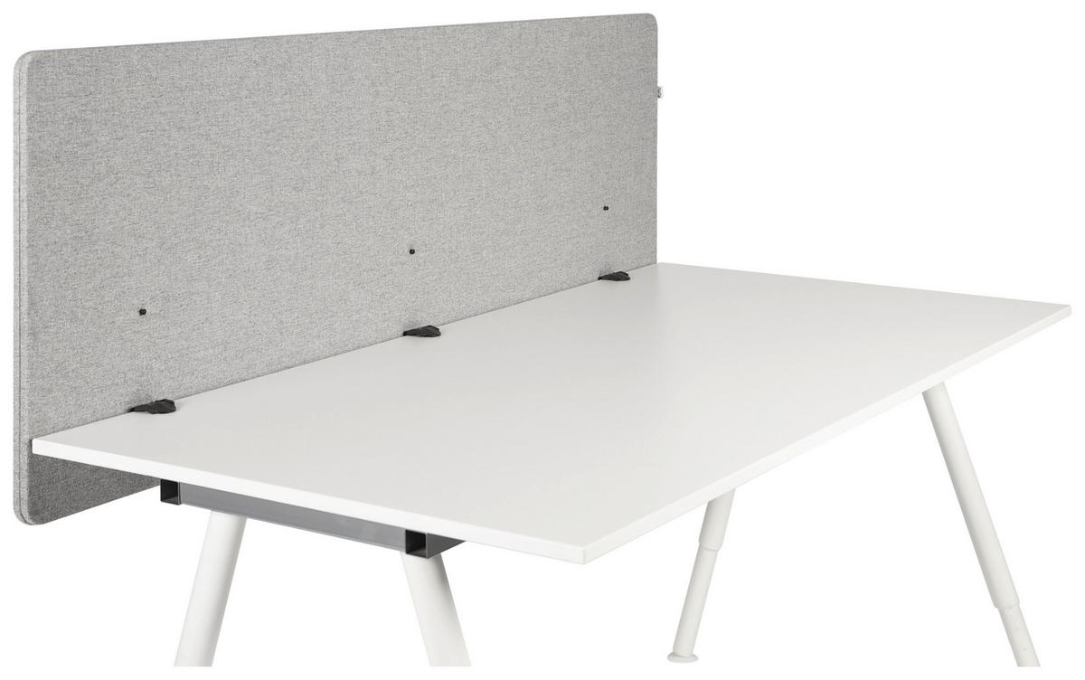 Trennwand Flexmiut D - Hellgrau, Basics, Kunststoff/Textil (180/62/2cm) - MID.YOU