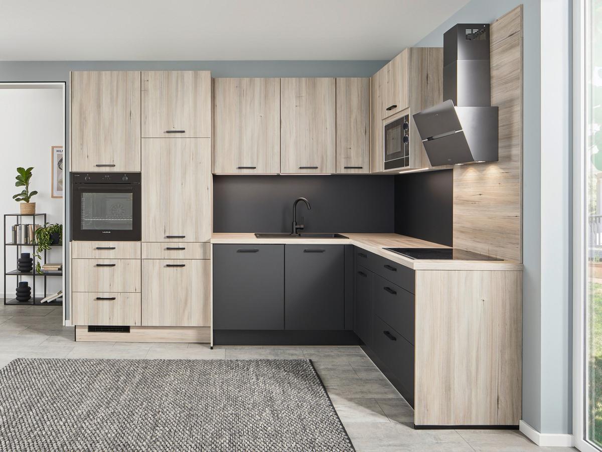 Eckküche Pn100/210 - Design, Holzwerkstoff (298/205cm) - Pino