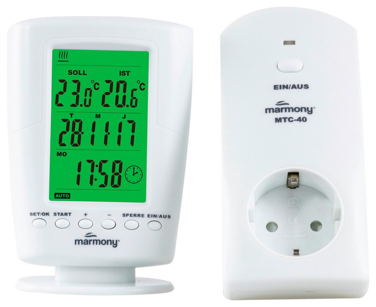 Infrarot Heizung 500 W Marmor 50x60 cm inkl. Thermostat - Grau, MODERN, Stein (50/60/2cm) - marmony