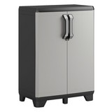 Kunststoffschrank Gear Nieder 68/97/39 cm - Dunkelgrau/Hellgrau, Basics, Kunststoff (68/97/39cm) - Keter