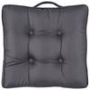 Sitzkissen 43x43x8 cm Anthrazit - Anthrazit, MODERN, Textil (43/43/8cm) - Luca Bessoni