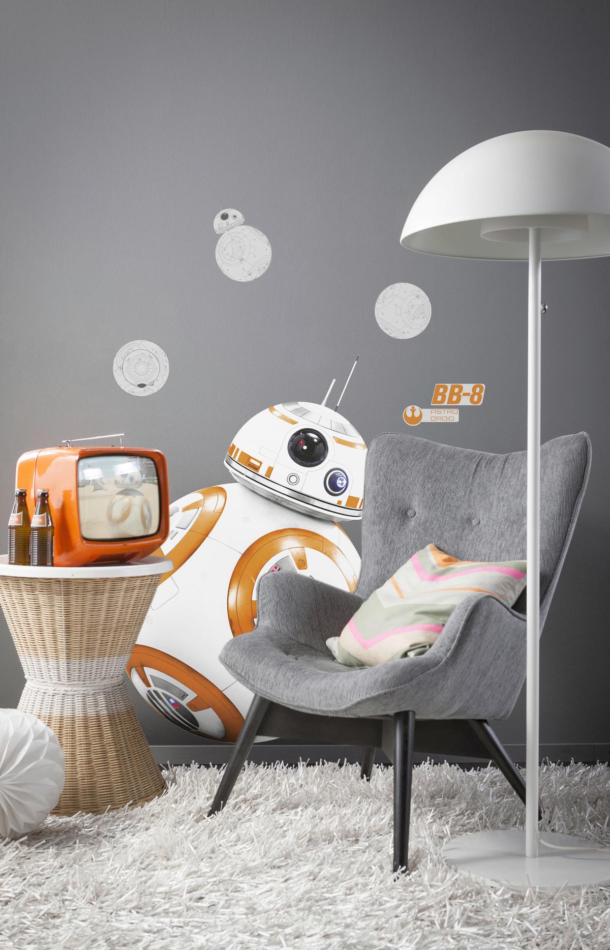 DEKOSTICKER Star Wars - Orange/Weiß, LIFESTYLE, Kunststoff (100/70cm)