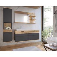 Badezimmer Cotia Cotlu Eiche Dekor/Anthrazit B: 180cm - Eichefarben/Anthrazit, MODERN, Holzwerkstoff (180/170/48cm) - James Wood