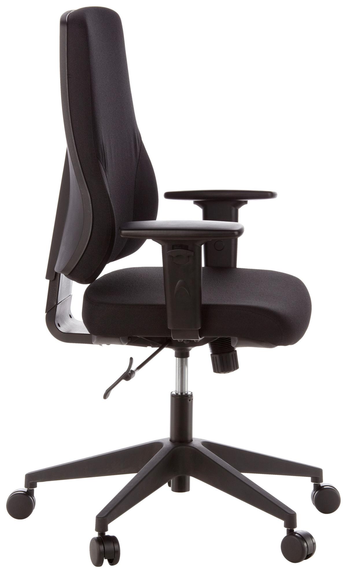 Bürostuhl Pro-Tec 100 mit Armstützen Schwarz - Schwarz, MODERN, Kunststoff/Textil (57/126/45cm) - MID.YOU