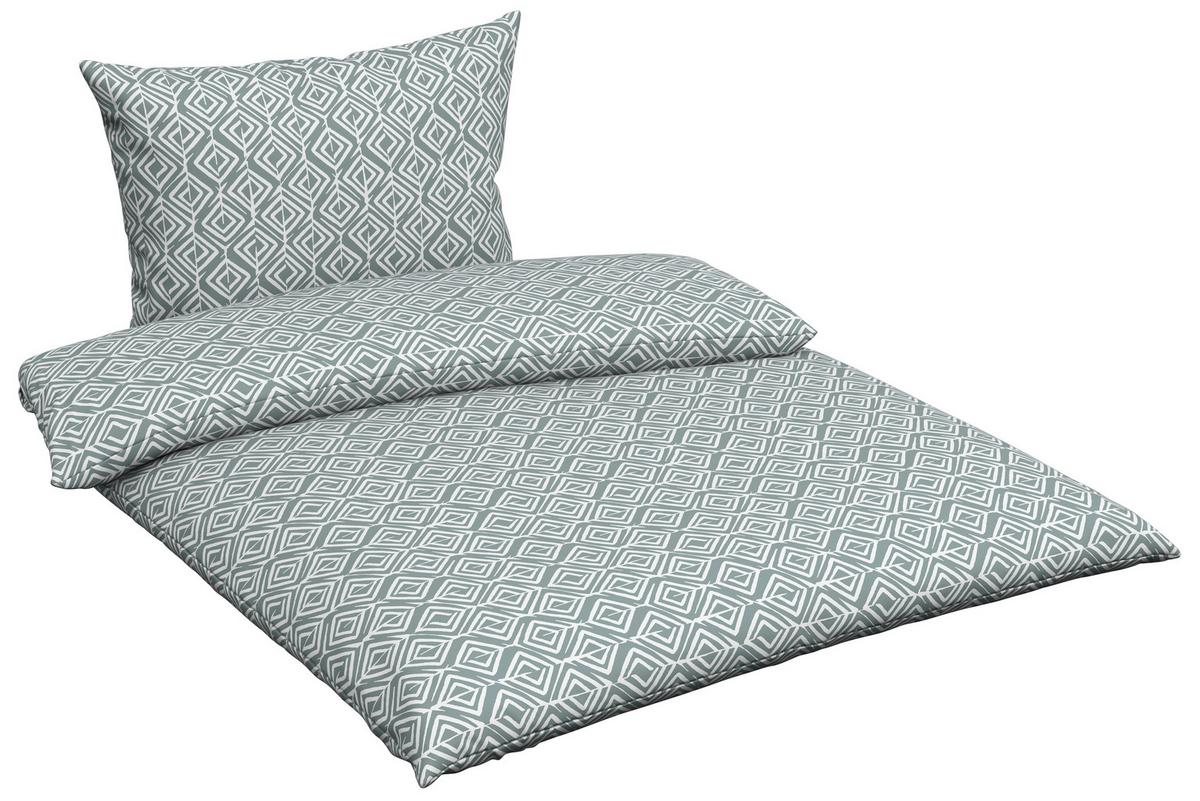 Baumwolle-Bettwäsche 140x200 cm Chrisi Silberfarben - Silberfarben, MODERN, Textil - Luca Bessoni